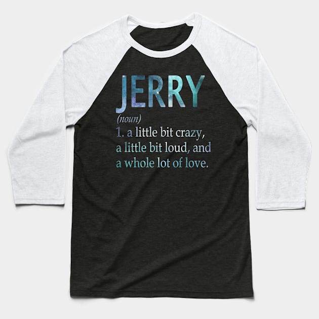 Jerry Baseball T-Shirt by Ban Guns Not Books- Typography fullcolor